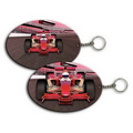 Oval 3D Lenticular EVA Foam Oval Key Chain (Custom Image)